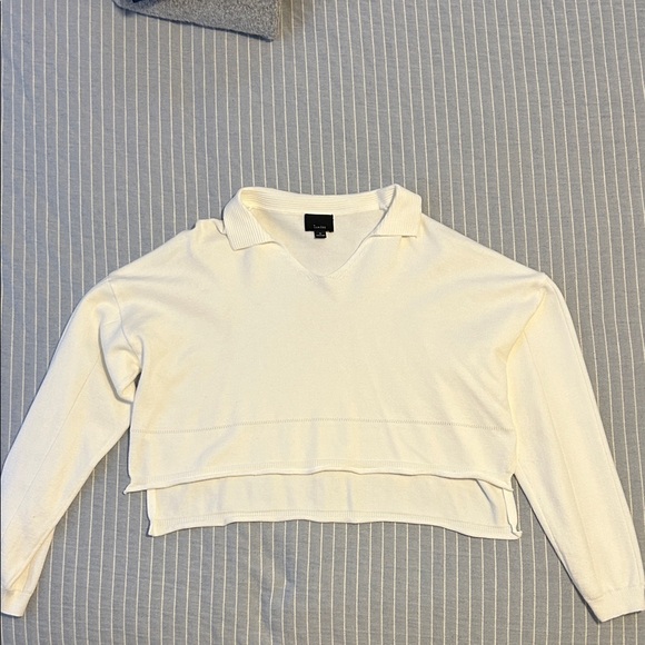 Lumiere Sweaters - Lumiere White Layered Sweater